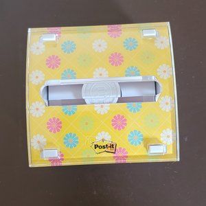 Sticky Note Holder PopUp Dispenser Yellow, Blue, Green, White, Pink Floral Swirl